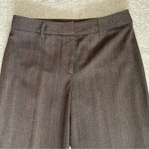 Rafaella Classic Brown Dress Pants with a thin Red and Orange Stripe ~ Size 10 - Picture 10 of 13